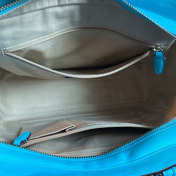 🔥COACH🔥Candace Robin Blue Legacy Carryall Leather Tote/Like New/RARE - Picture 8 of 13